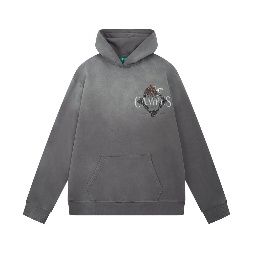 Dreamcatcher Hoodie Sun Fade Wash (Grey)